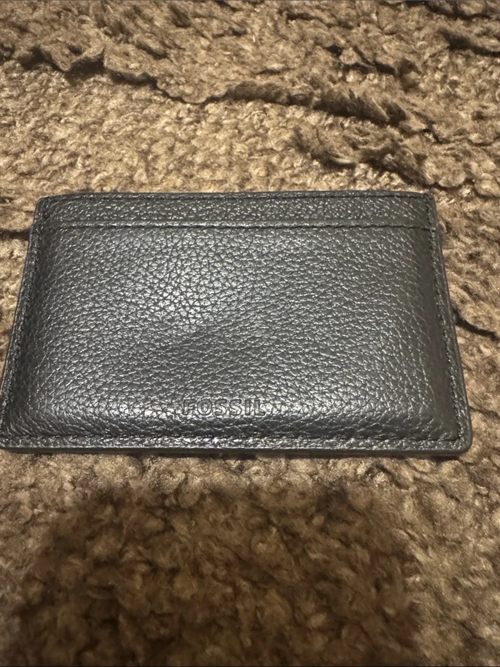 Black Fossil Floral Accent Cardholder - Women's Compact Wallet